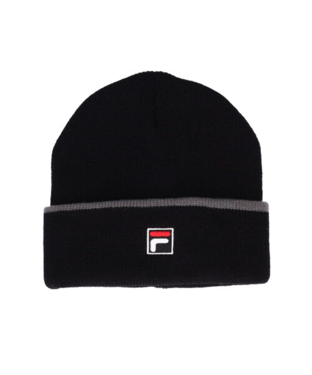 Hat Homes 【フィラ】 フィラエンブレムロゴ ニット帽 BLACK