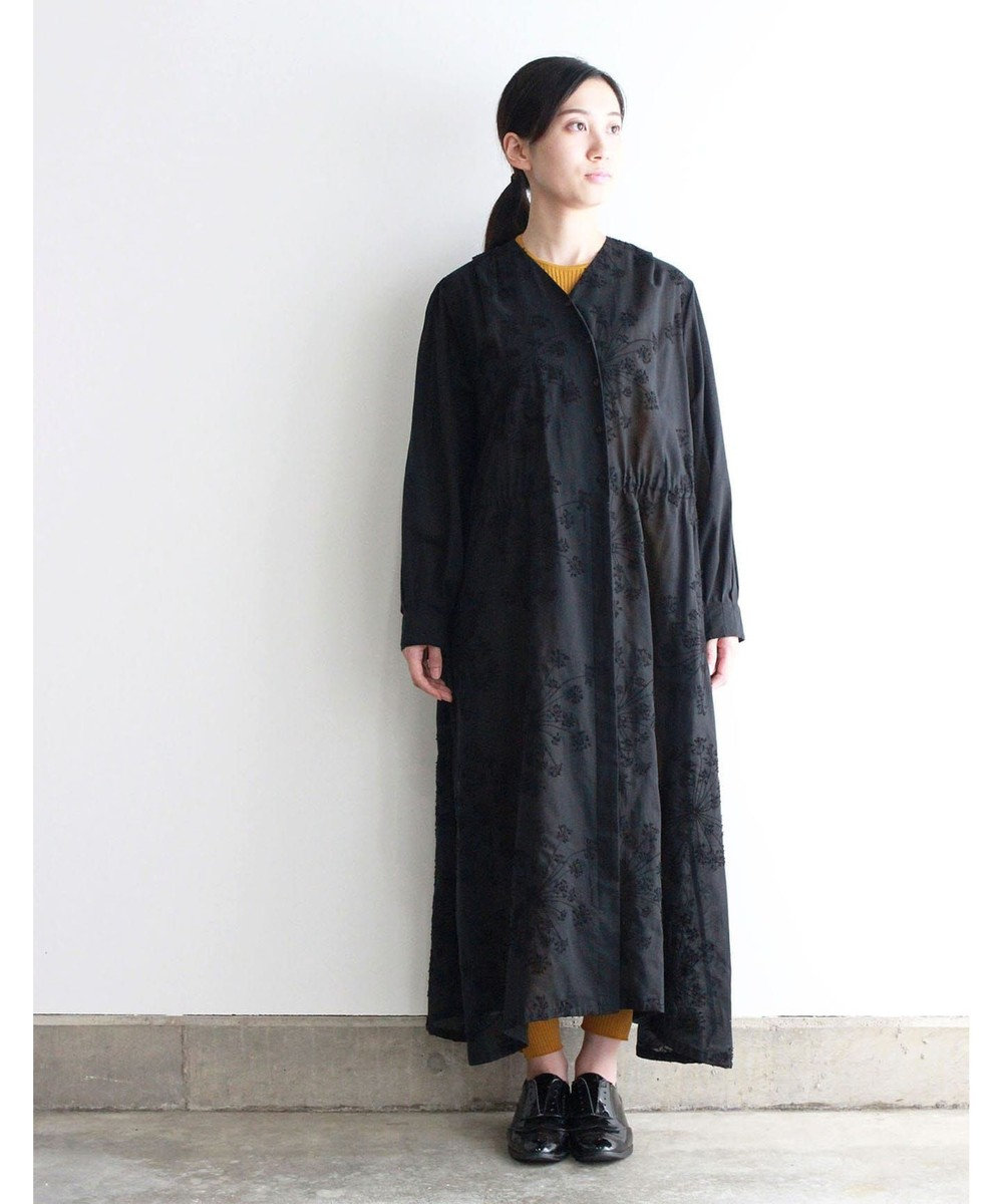muuc フェンネル刺繍ドレスコート ブラック