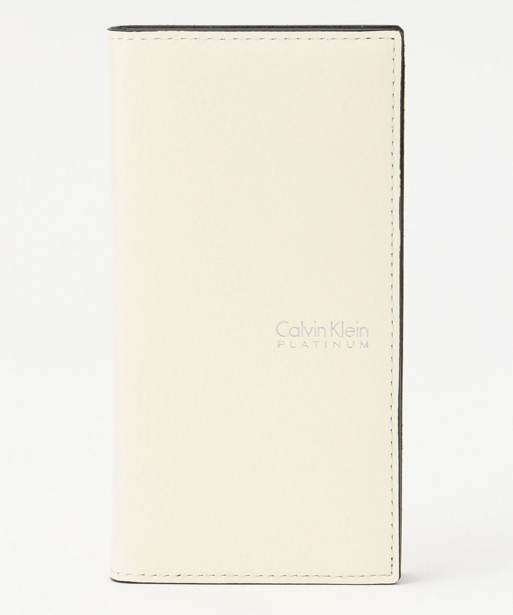CK CALVIN KLEIN MEN 【iPhone7・iPhone8対応】ヘイズ小物手帳型 スマホケース ホワイト系